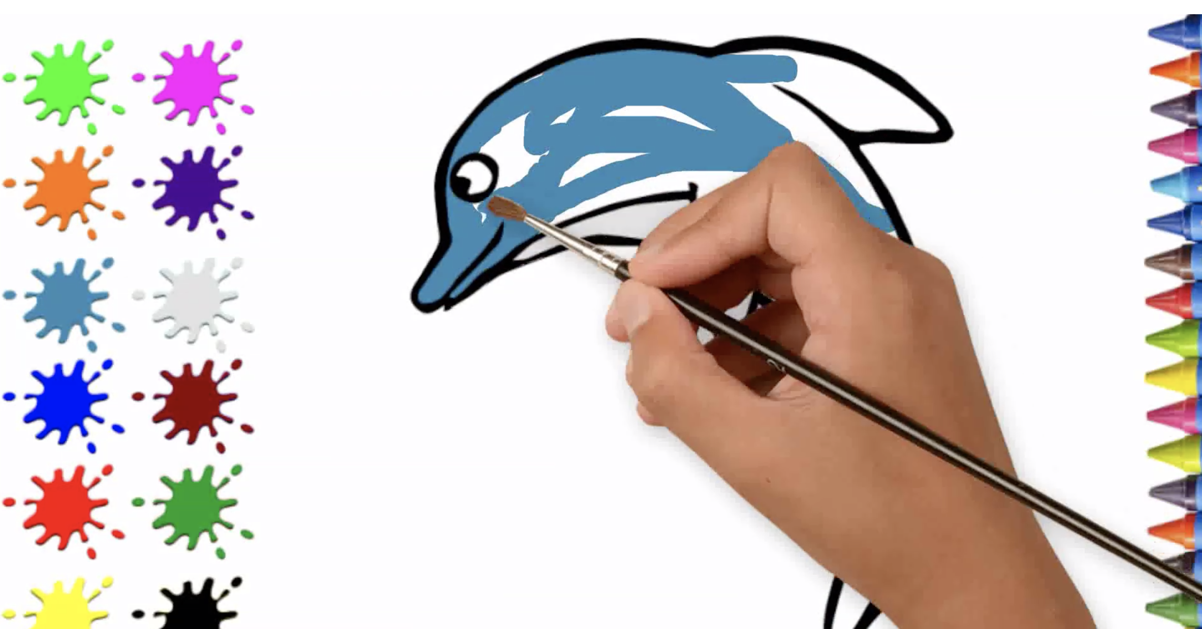 Colorindo páginas Desenho Como Fazer Golfinho