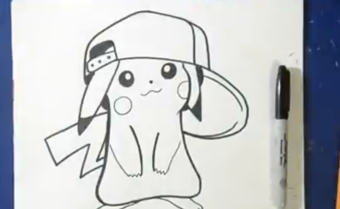 Colorindo páginas Como desenhar facilmente Pokemon Pikachu