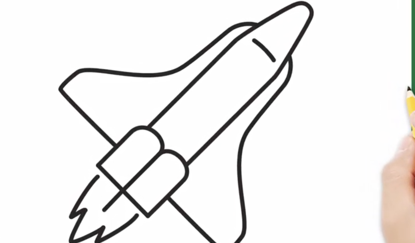 Colorindo páginas Como desenhar facilmente Nave espacial