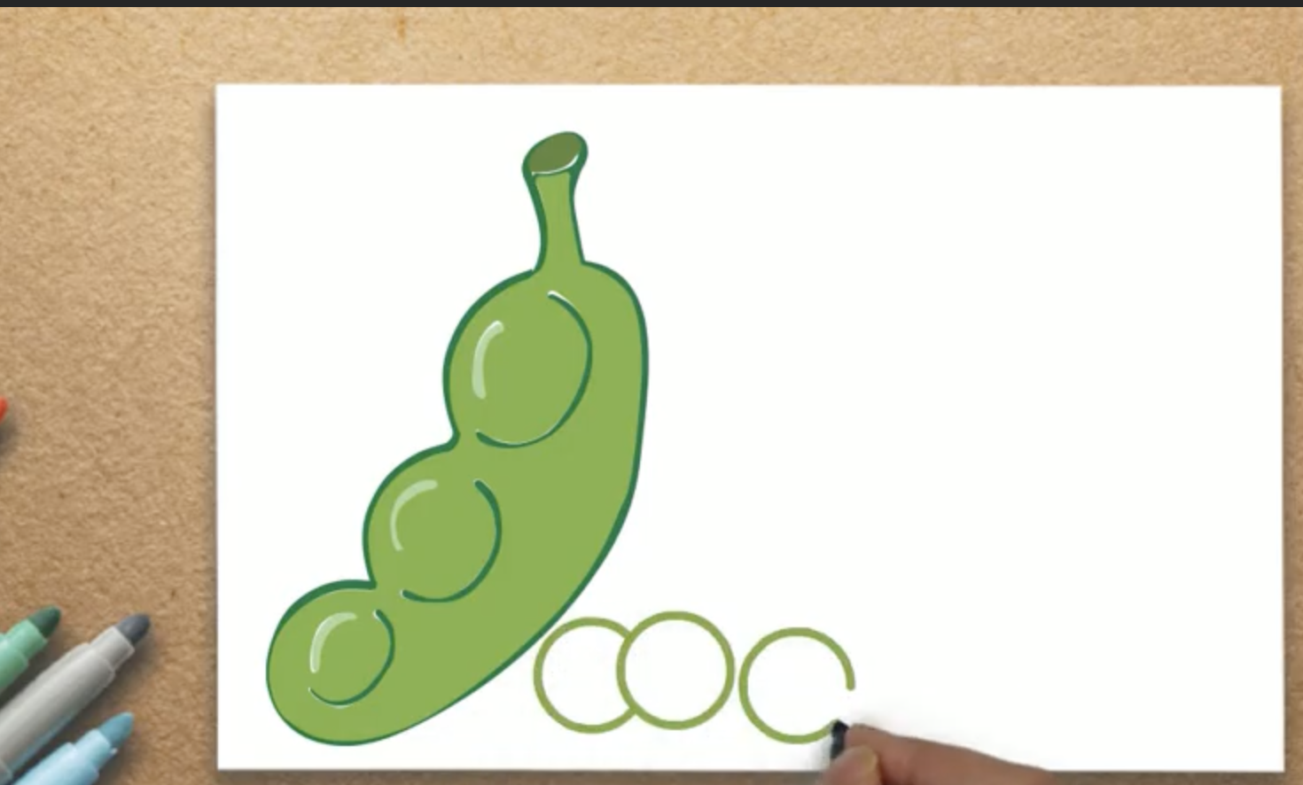 Colorindo páginas Aprenda a desenhar ervilhas