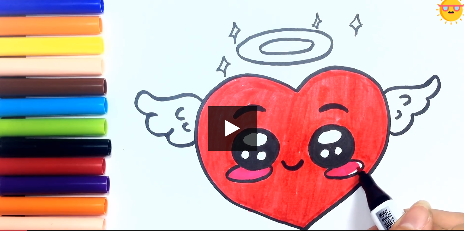 Como desenhar um coração passo a passo Desenhos para desenhar vídeo de desenho
