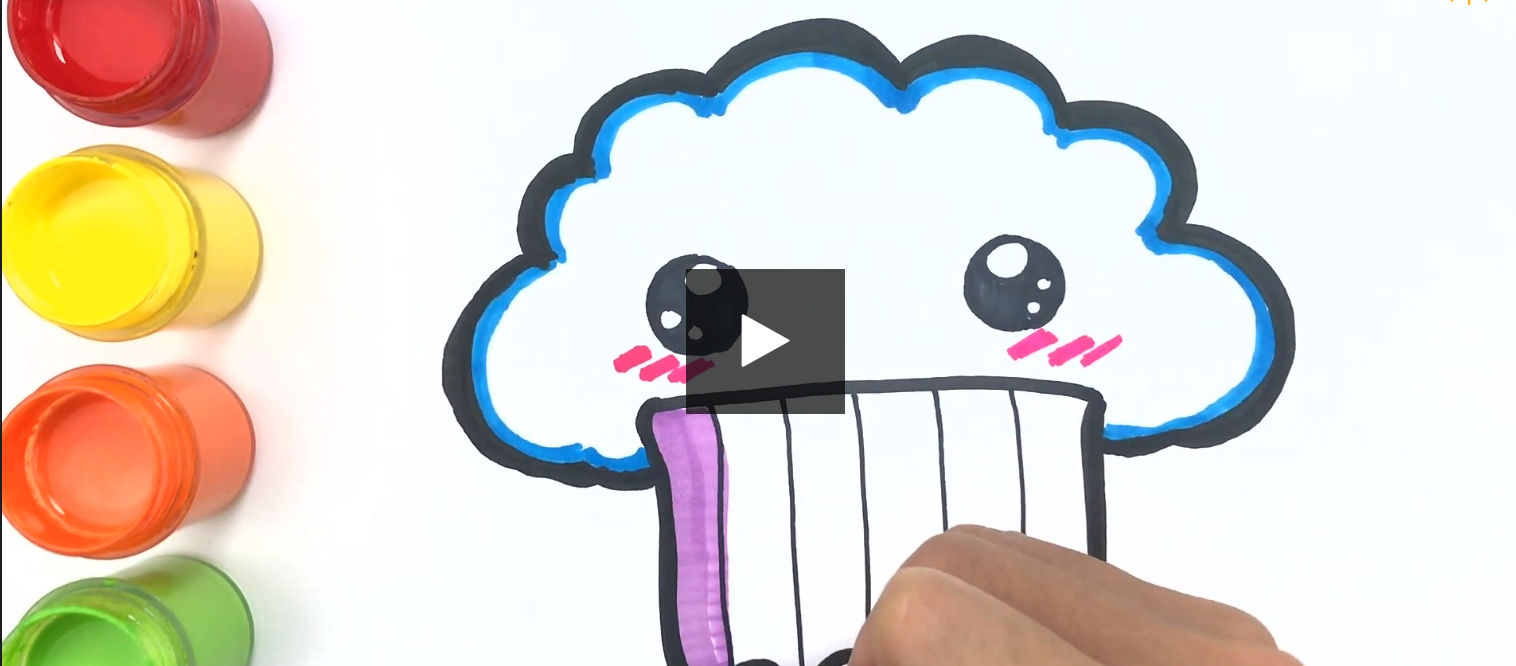 Como desenhar uma Nuvem Arco íris fofos Desenhos para desenhar Desenhos infantis