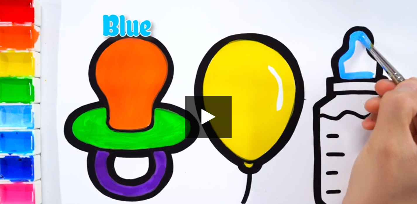 Drawing pages with Baby toys drawing