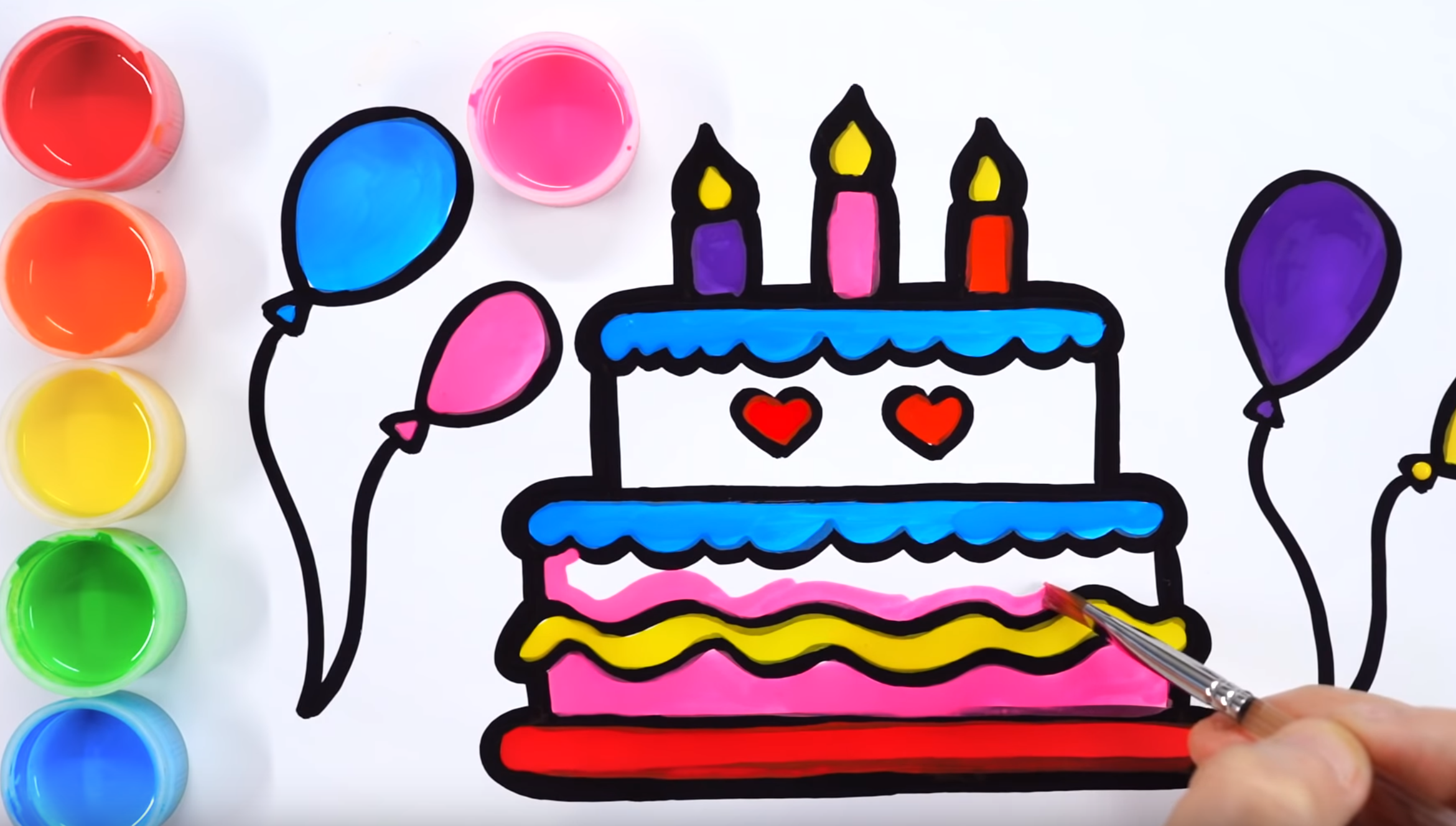 How to draw a birthday cake
