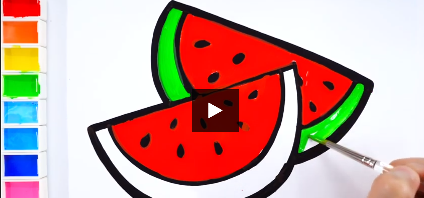 Drawing pages with watermelon drawing