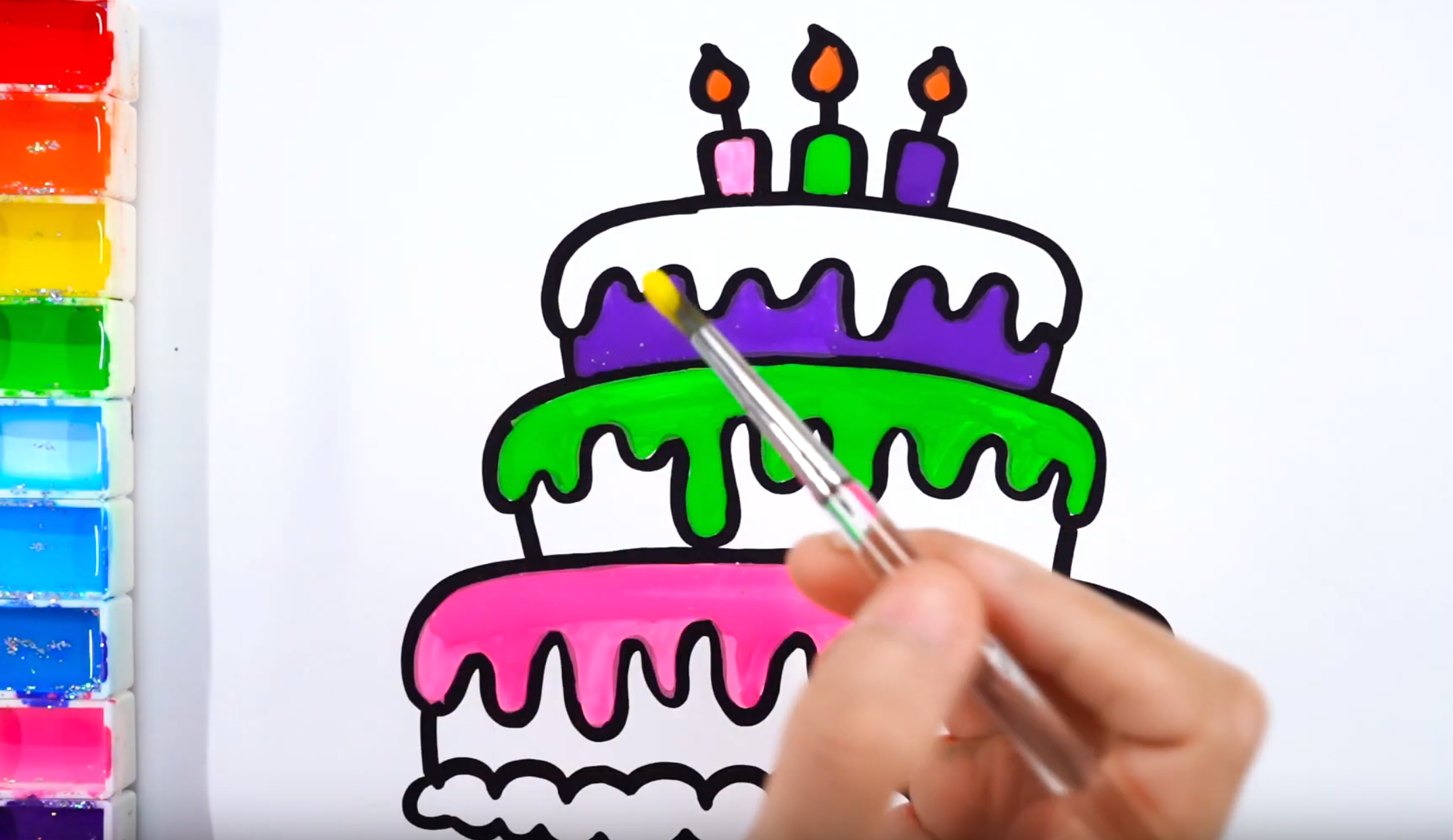 How to draw a birthday cake