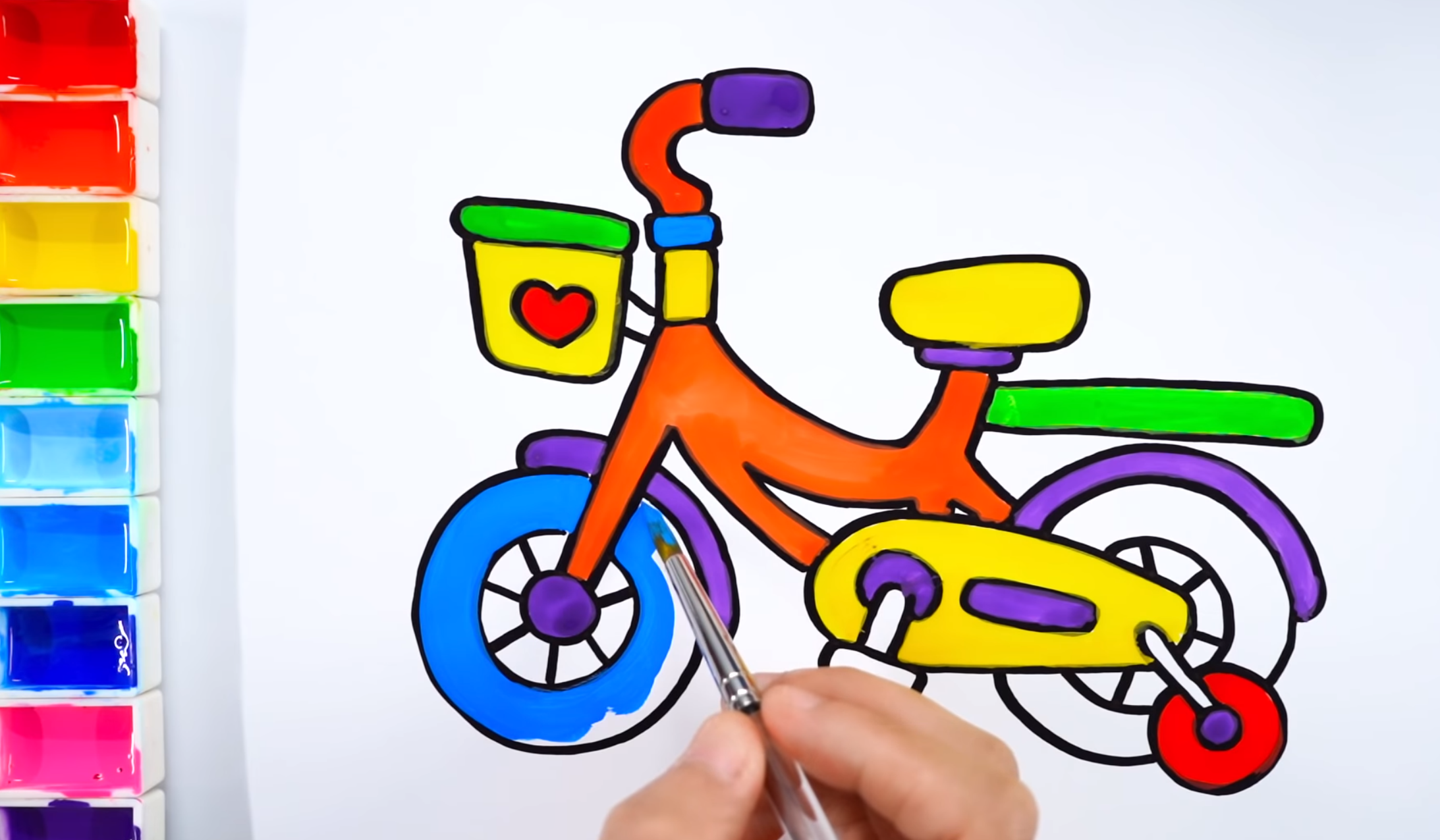 How to draw a Bicycle step by step easy