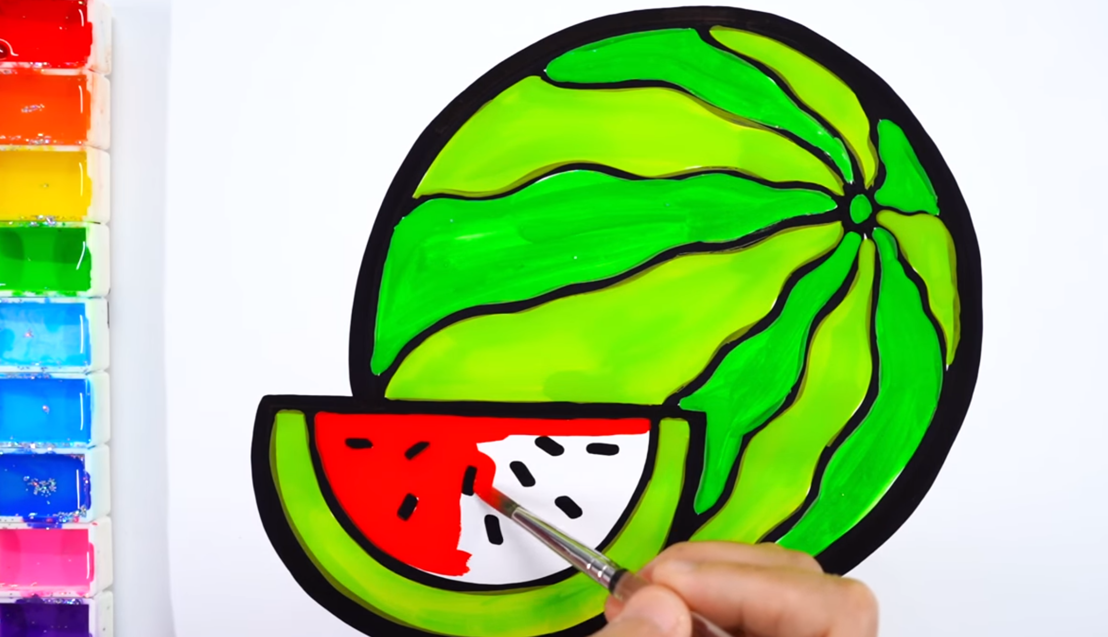 How to draw Glitter Watermelon
