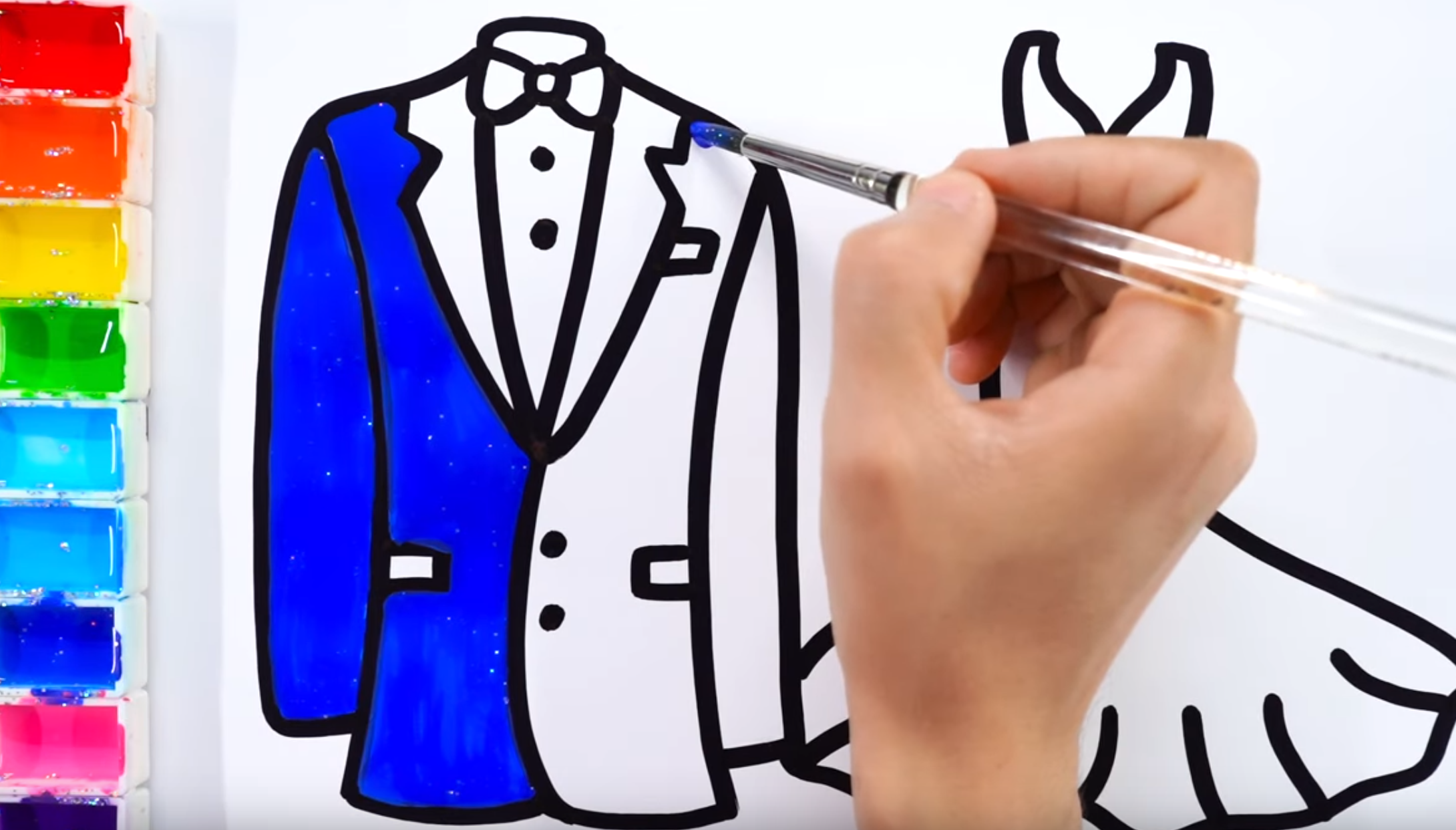 How to draw wedding dress